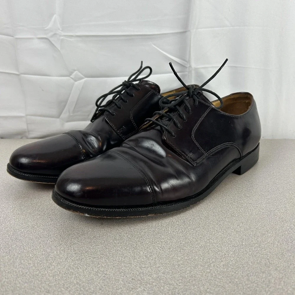 Cole Haan Shoes Mens Size‎ 10M Brown Leather Cap Toe Oxford Dress Lace Up